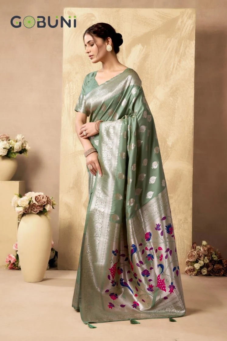 LAUNCHING BY GOBUNI 🥳 Sarees wholesale SILK - Ethnicaa thumbnail 6