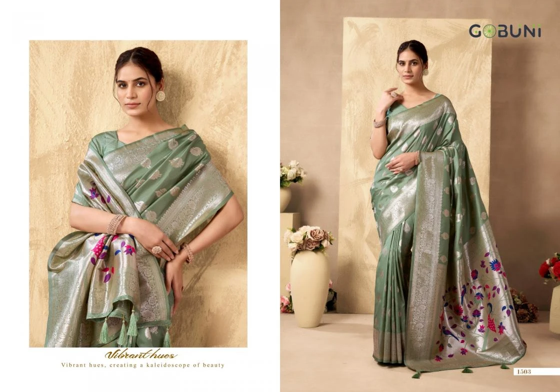 LAUNCHING BY GOBUNI 🥳 Sarees wholesale SILK - Ethnicaa thumbnail 3