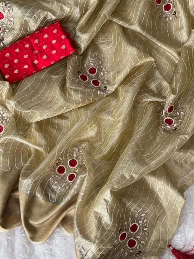 GOLDEN GIRL Sarees wholesale TISSUE SILK - Ethnicaa thumbnail 8