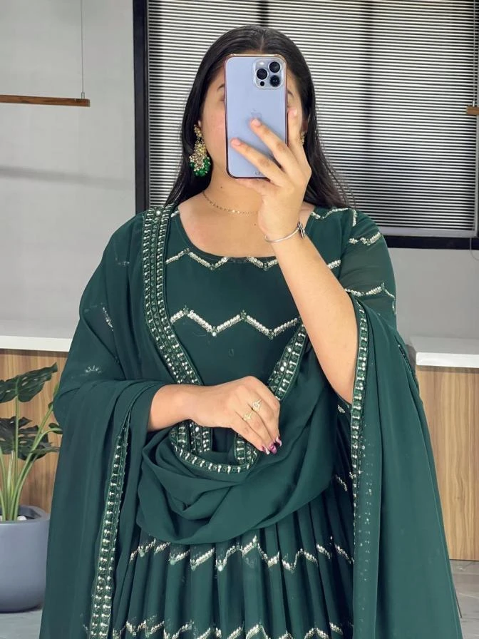 GRTN6147 Gown wholesale GEORGETTE - Ethnicaa thumbnail 9