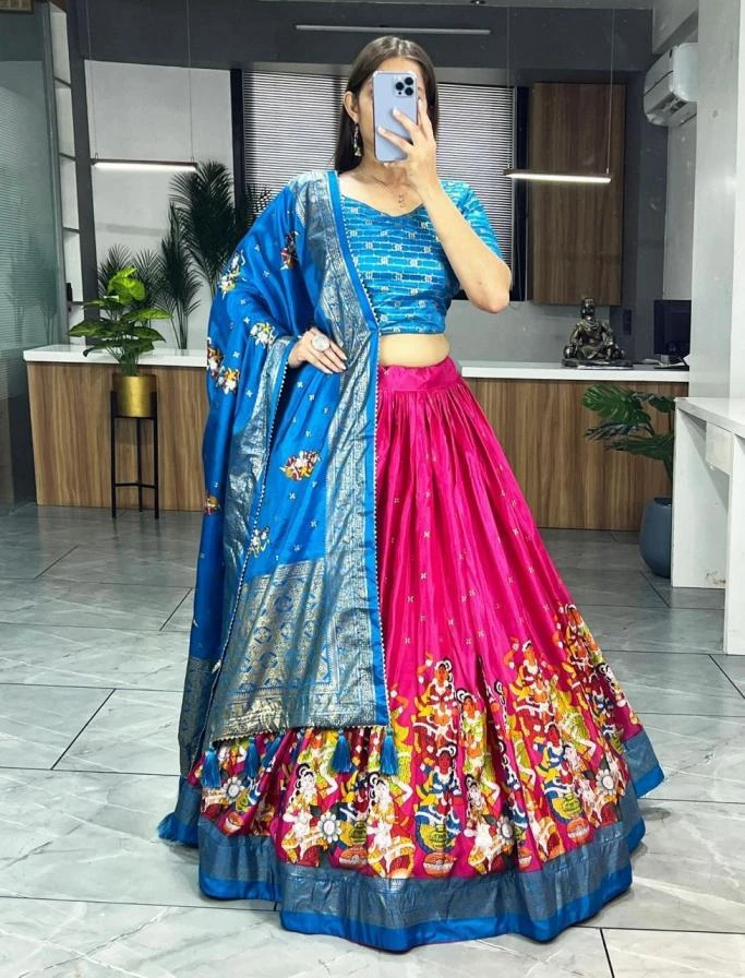 GRTN7082 Lahanga wholesale DOLA SILK - Ethnicaa thumbnail 5