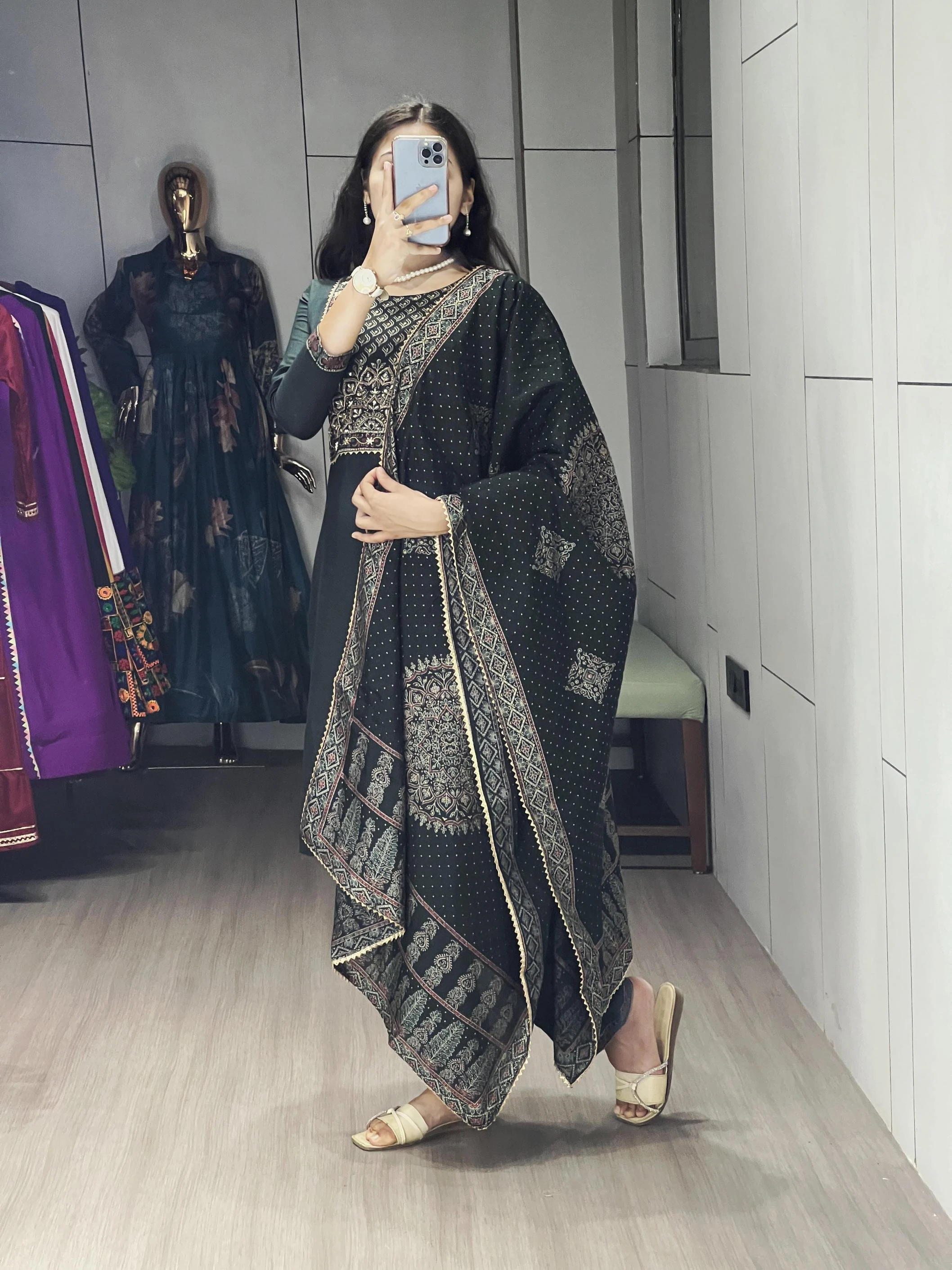 GRTN8114 Kurti wholesale MODAL CHANDERI - Ethnicaa thumbnail 10