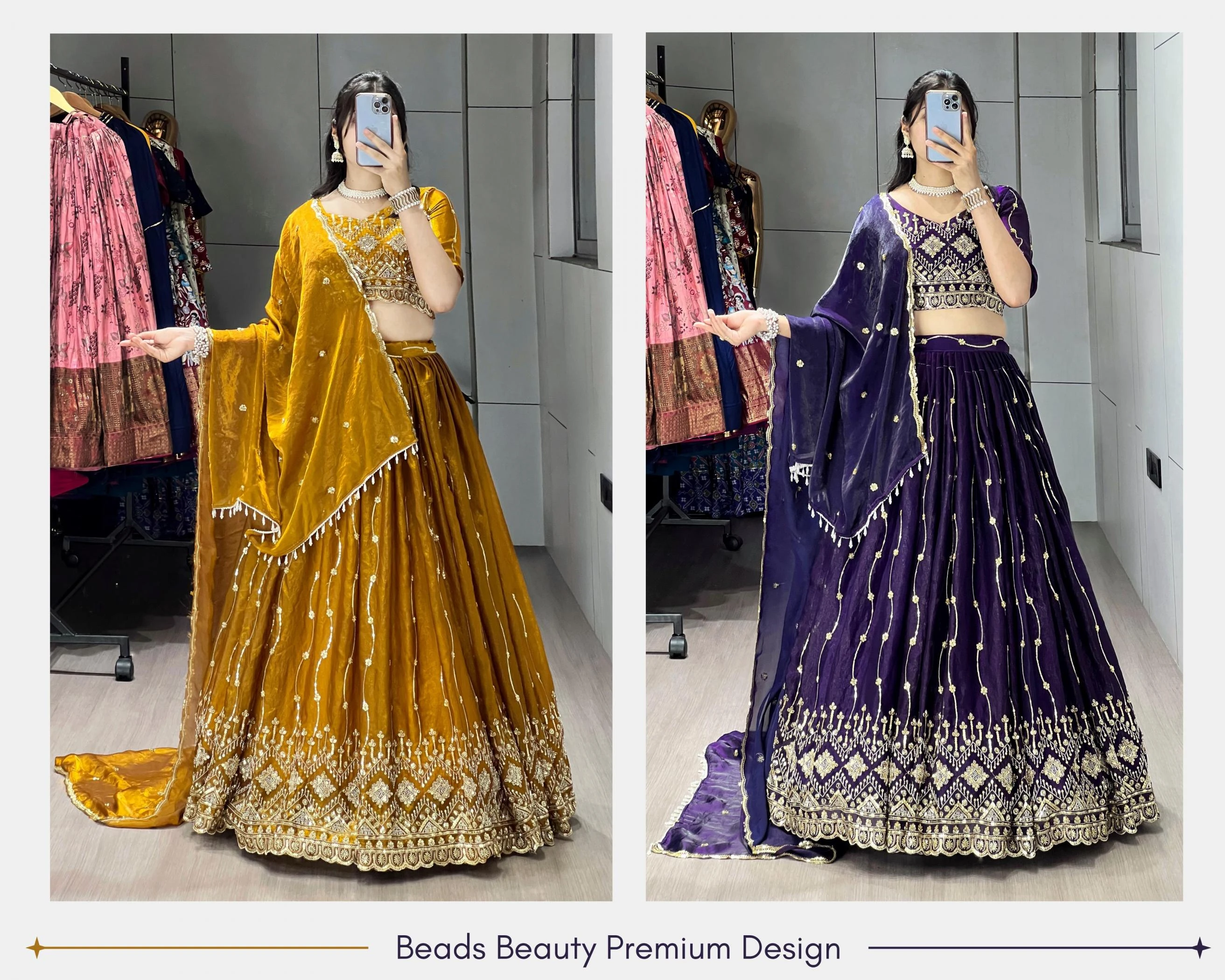 GRTN8115 Lahanga wholesale FENDY SATIN - Ethnicaa