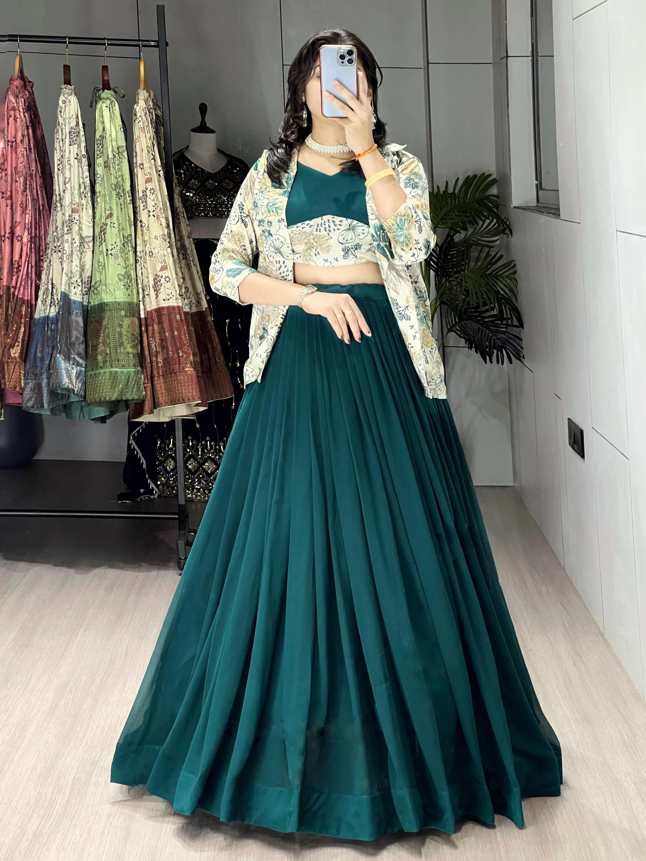 GRTN8137 Lahanga wholesale FAUX GEORGETTE - Ethnicaa