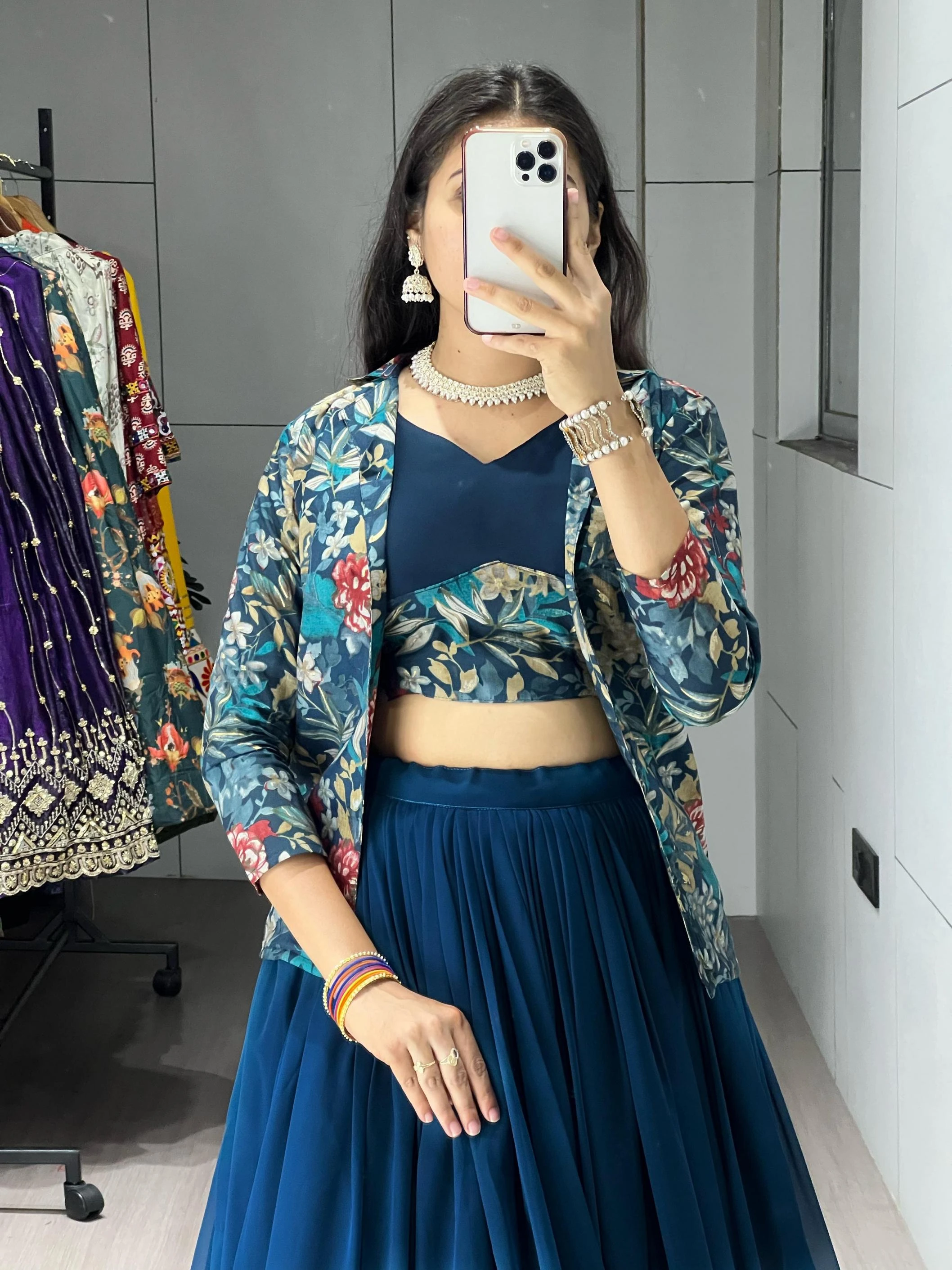 GRTN8137 Lahanga wholesale FAUX GEORGETTE - Ethnicaa thumbnail 4