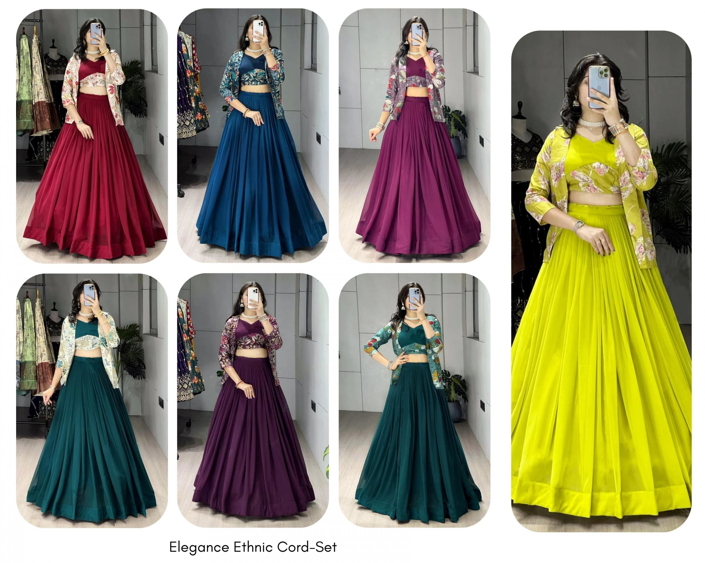 GRTN8137 Lahanga wholesale FAUX GEORGETTE - Ethnicaa thumbnail 38