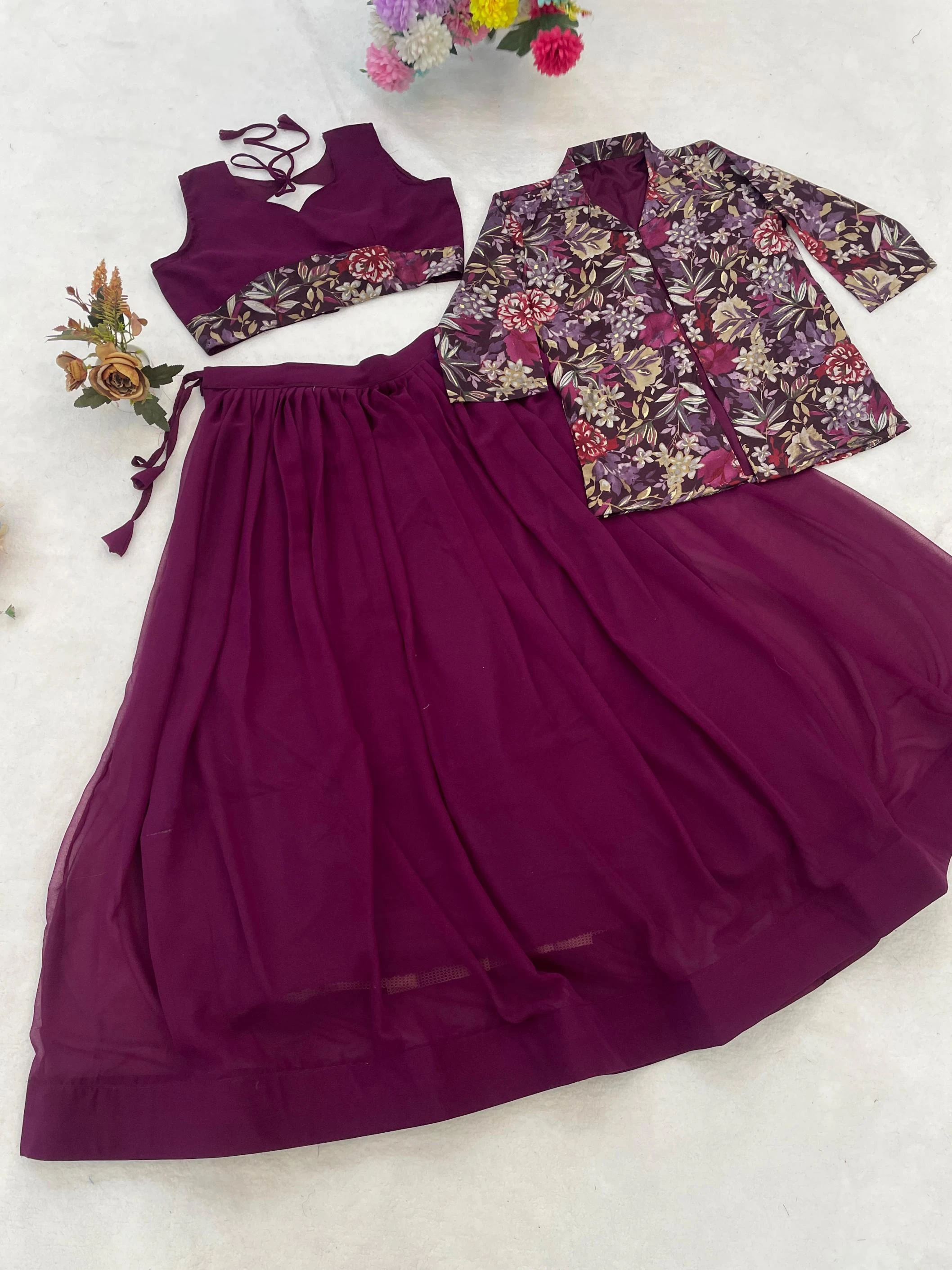 GRTN8137 Lahanga wholesale FAUX GEORGETTE - Ethnicaa thumbnail 40