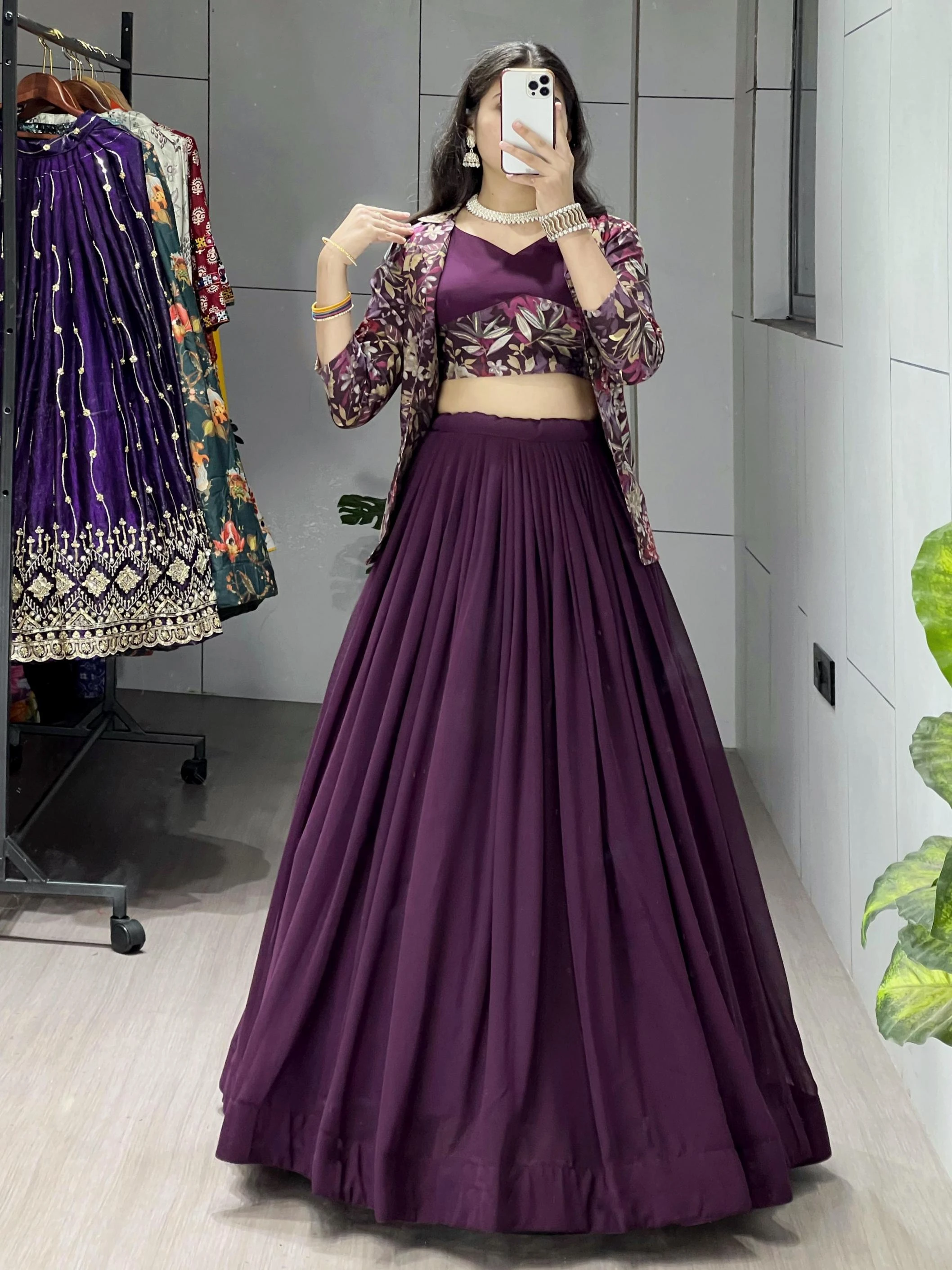 GRTN8137 Lahanga wholesale FAUX GEORGETTE - Ethnicaa thumbnail 20