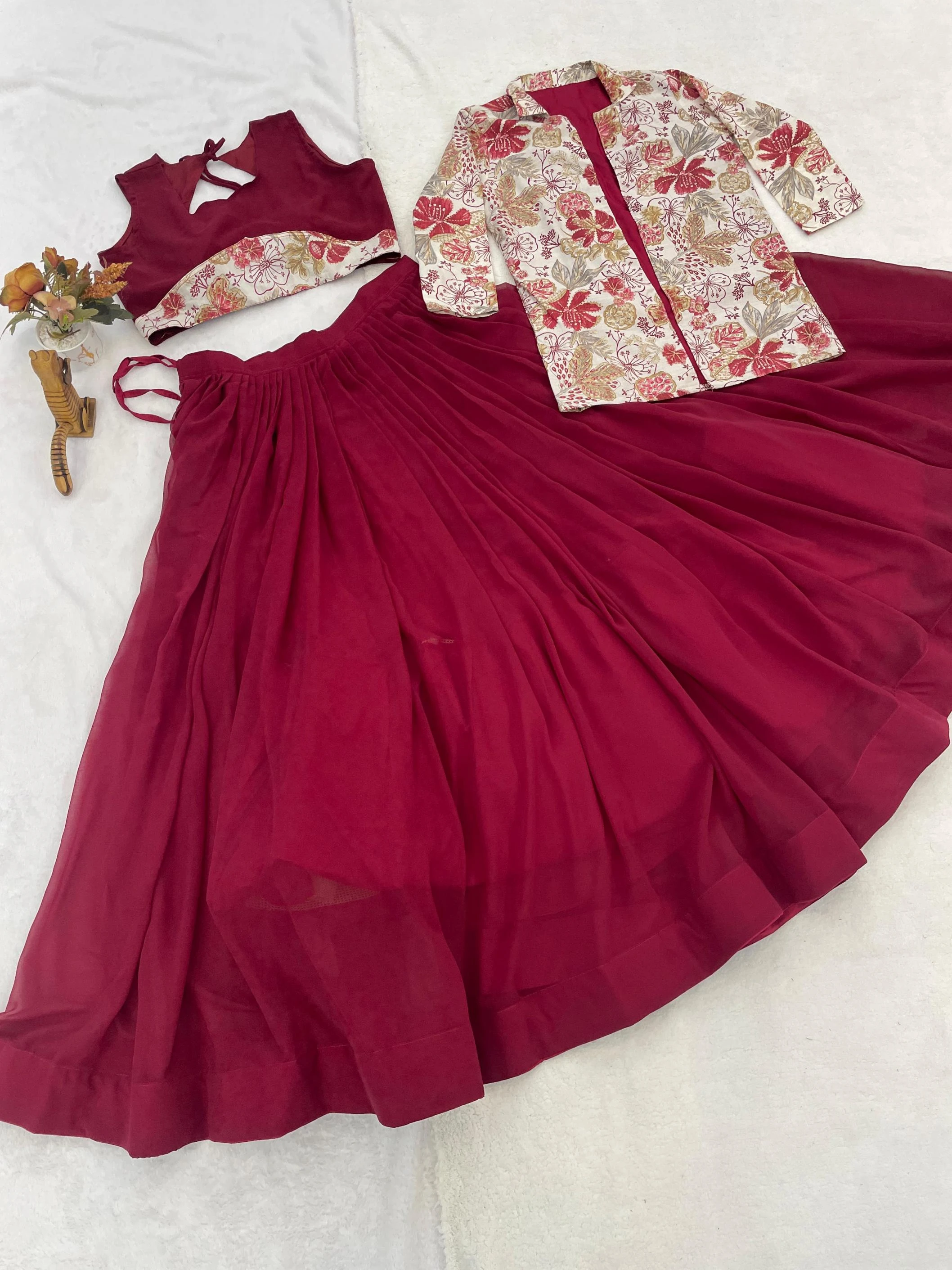 GRTN8137 Lahanga wholesale FAUX GEORGETTE - Ethnicaa thumbnail 6