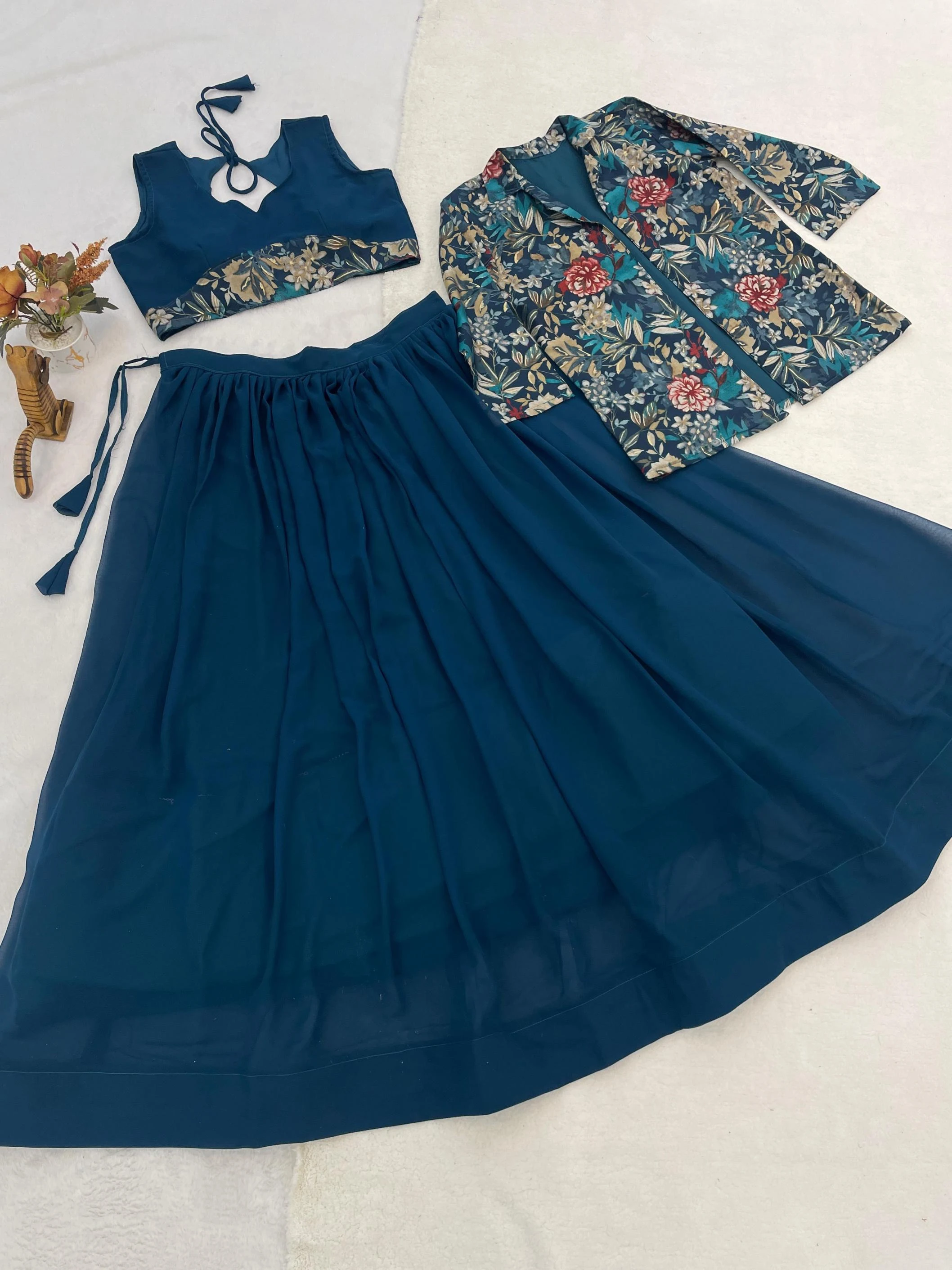 GRTN8137 Lahanga wholesale FAUX GEORGETTE - Ethnicaa thumbnail 22