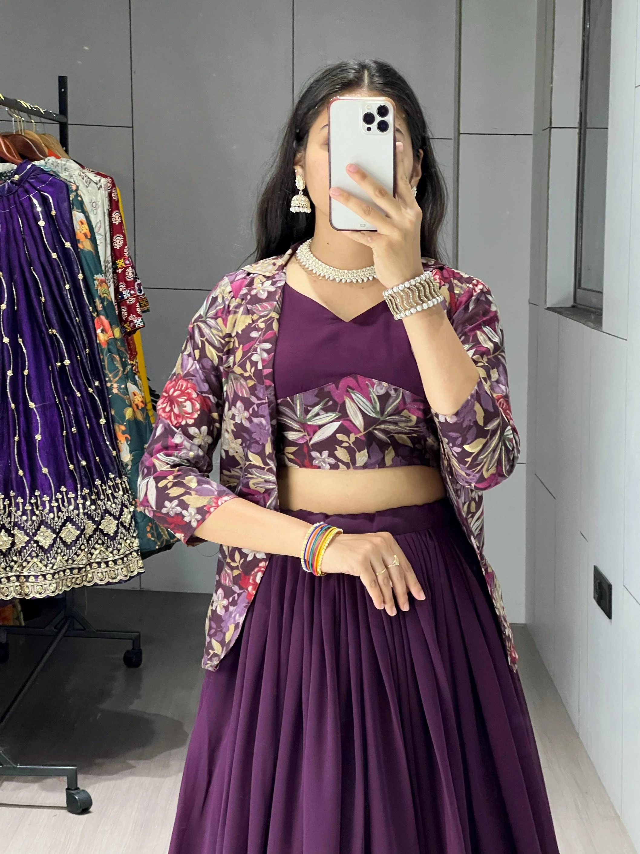 GRTN8137 Lahanga wholesale FAUX GEORGETTE - Ethnicaa thumbnail 12