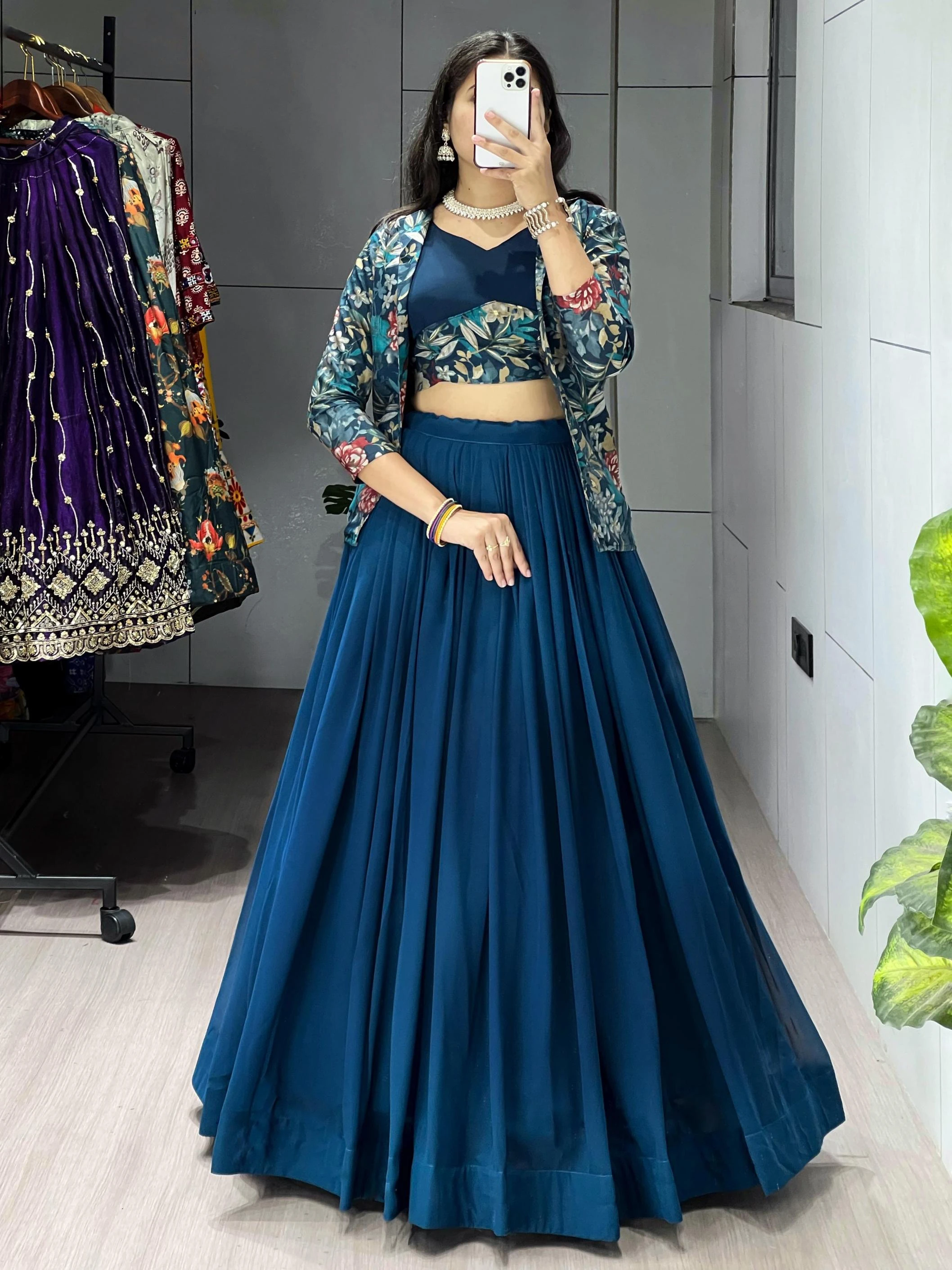 GRTN8137 Lahanga wholesale FAUX GEORGETTE - Ethnicaa thumbnail 35