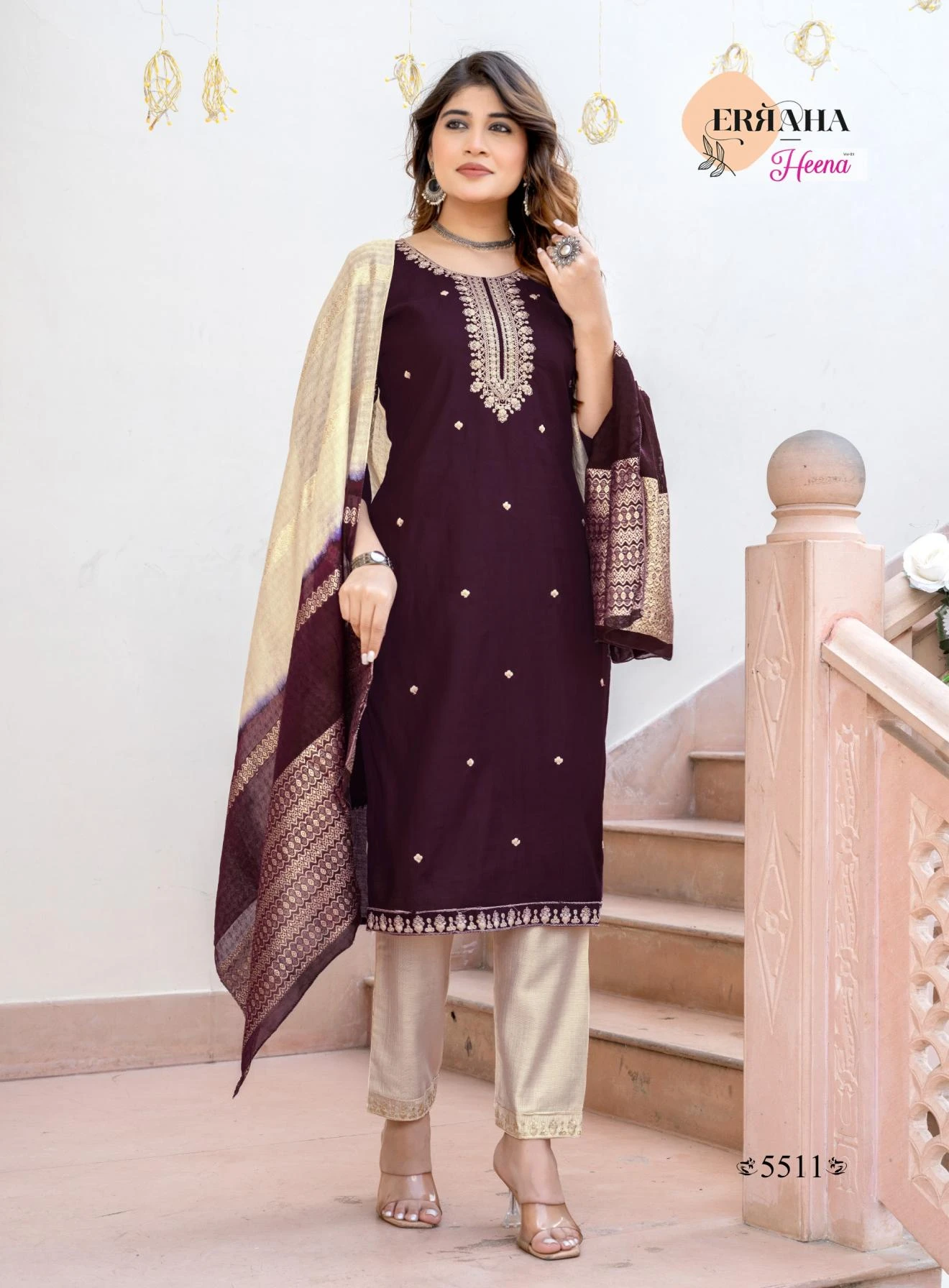 WITH CONTRAST MATCHING🔥 Salwar Suits wholesale VERTICAL - Ethnicaa thumbnail 8