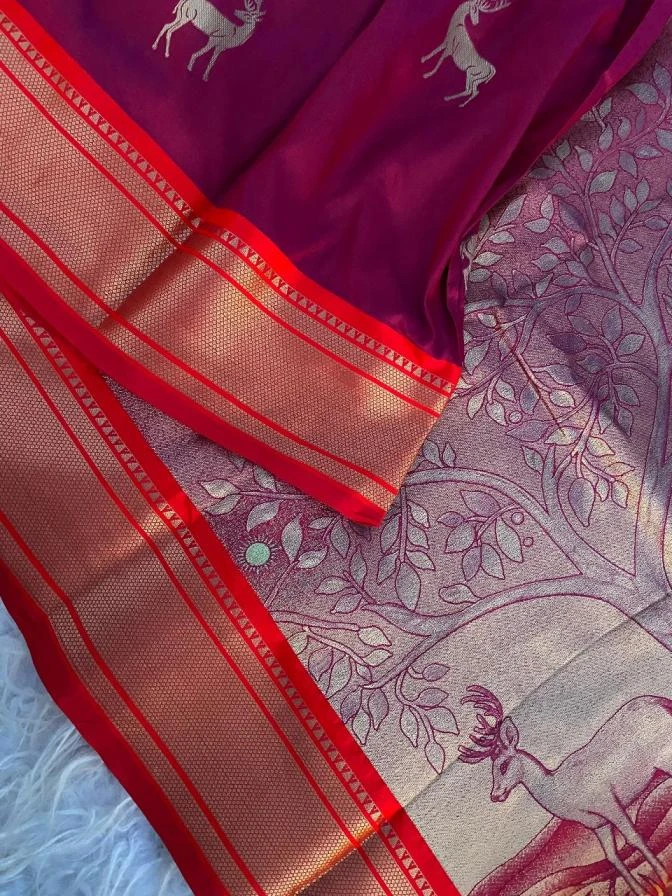 HIRAN Sarees wholesale SOFT SILK - Ethnicaa thumbnail 15