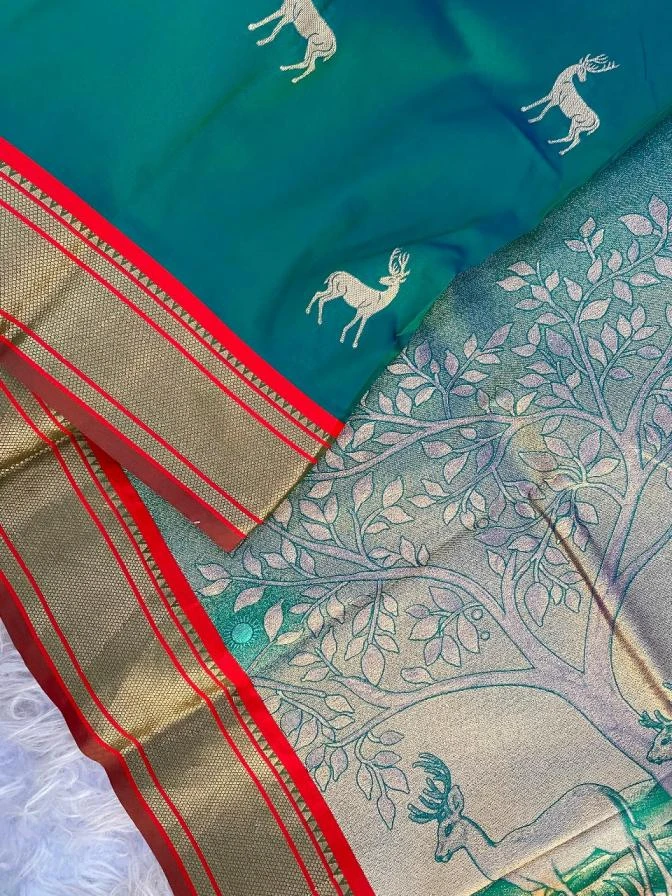 HIRAN Sarees wholesale SOFT SILK - Ethnicaa thumbnail 4