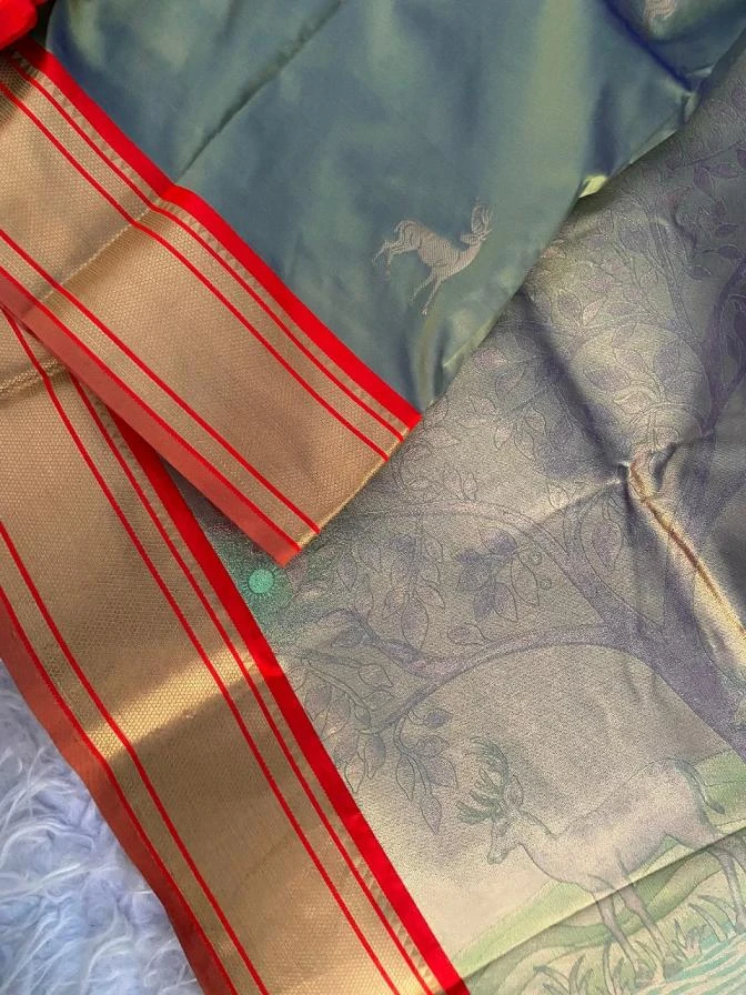 HIRAN Sarees wholesale SOFT SILK - Ethnicaa thumbnail 16