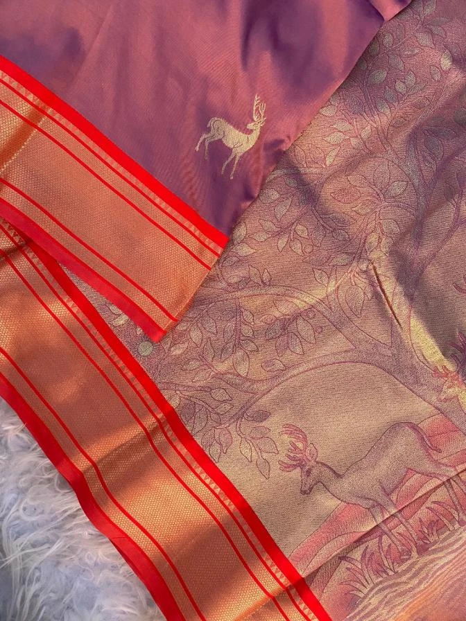 HIRAN Sarees wholesale SOFT SILK - Ethnicaa thumbnail 2