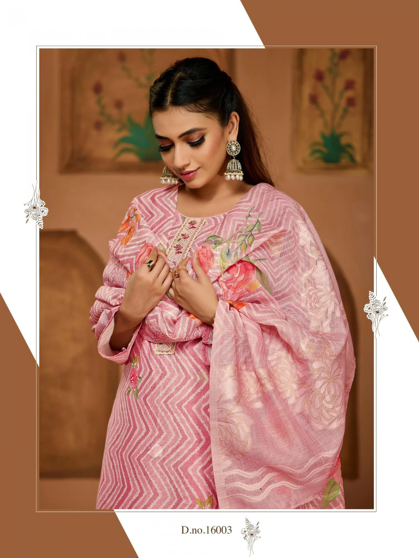 EXCLUSIVE Salwar Suits wholesale LINEN JACQUARD - Ethnicaa thumbnail 3