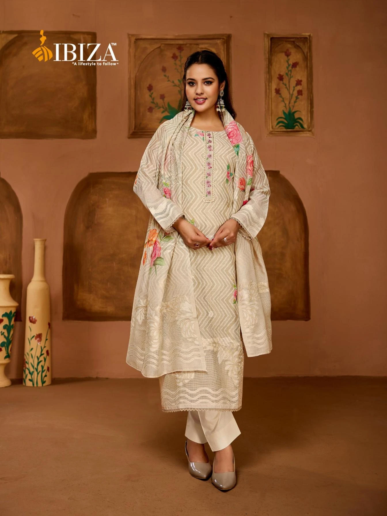 EXCLUSIVE Salwar Suits wholesale LINEN JACQUARD - Ethnicaa