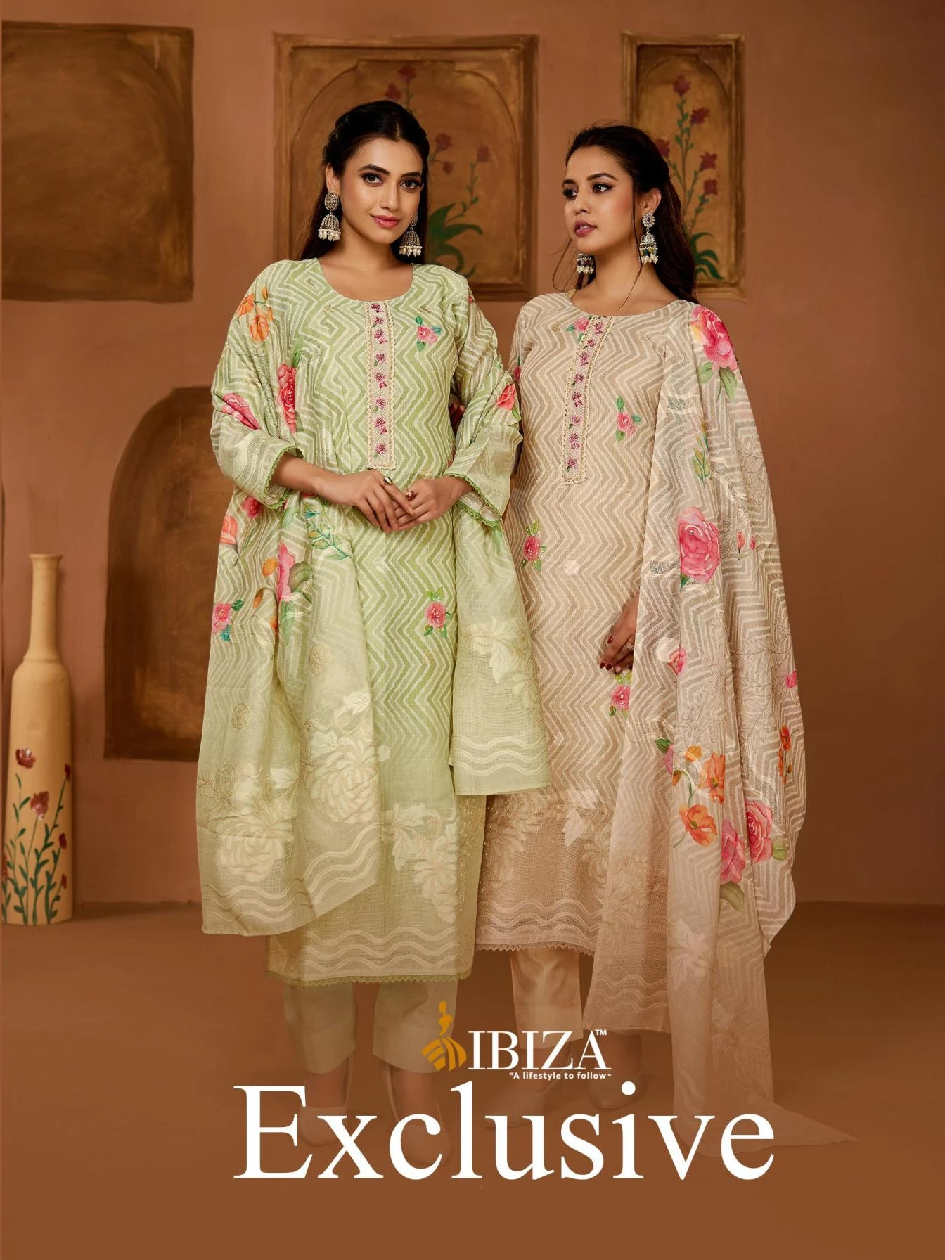 EXCLUSIVE Salwar Suits wholesale LINEN JACQUARD - Ethnicaa thumbnail 8
