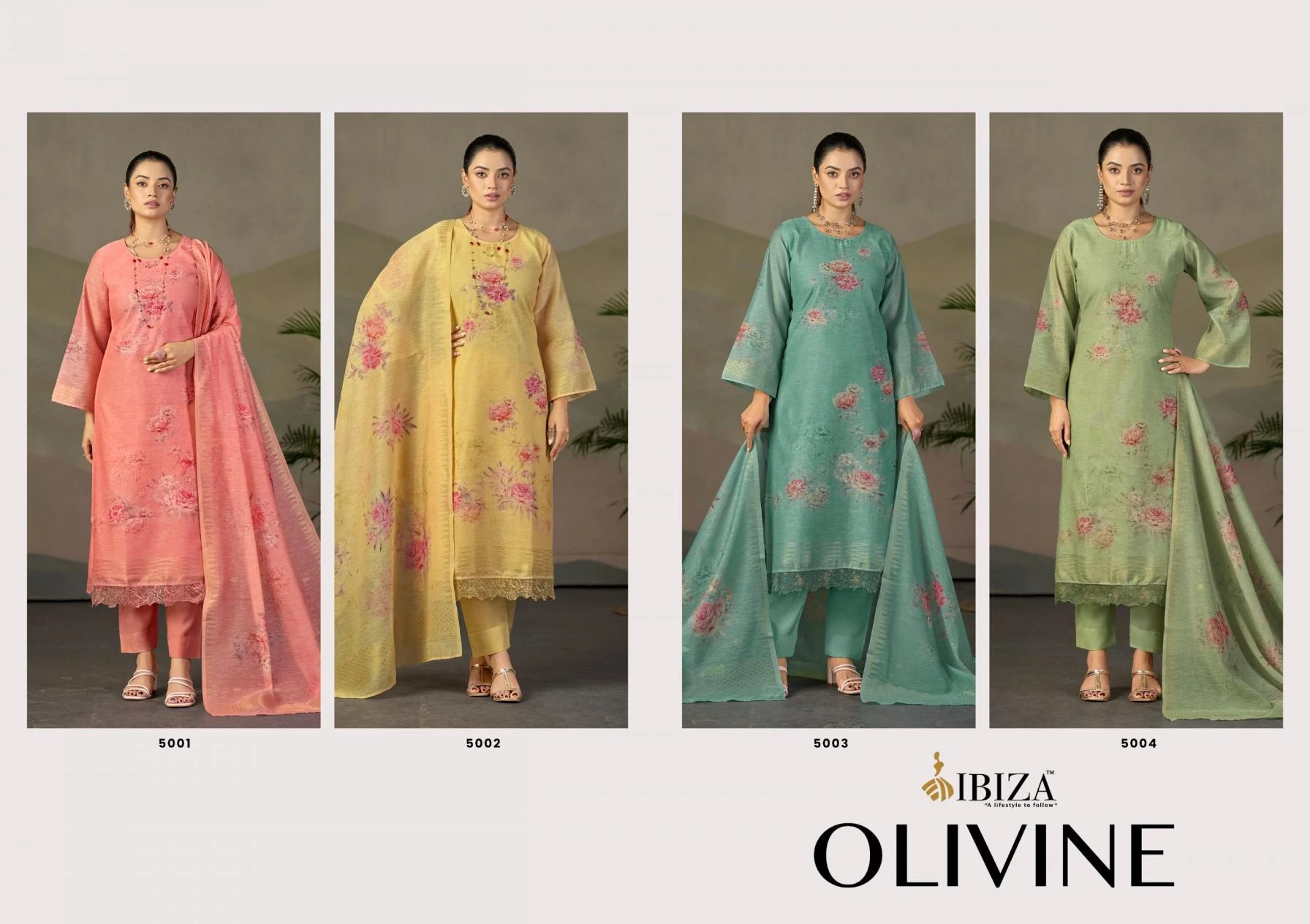OLIVINE Salwar Suits wholesale LINEN JACQUARD - Ethnicaa thumbnail 6
