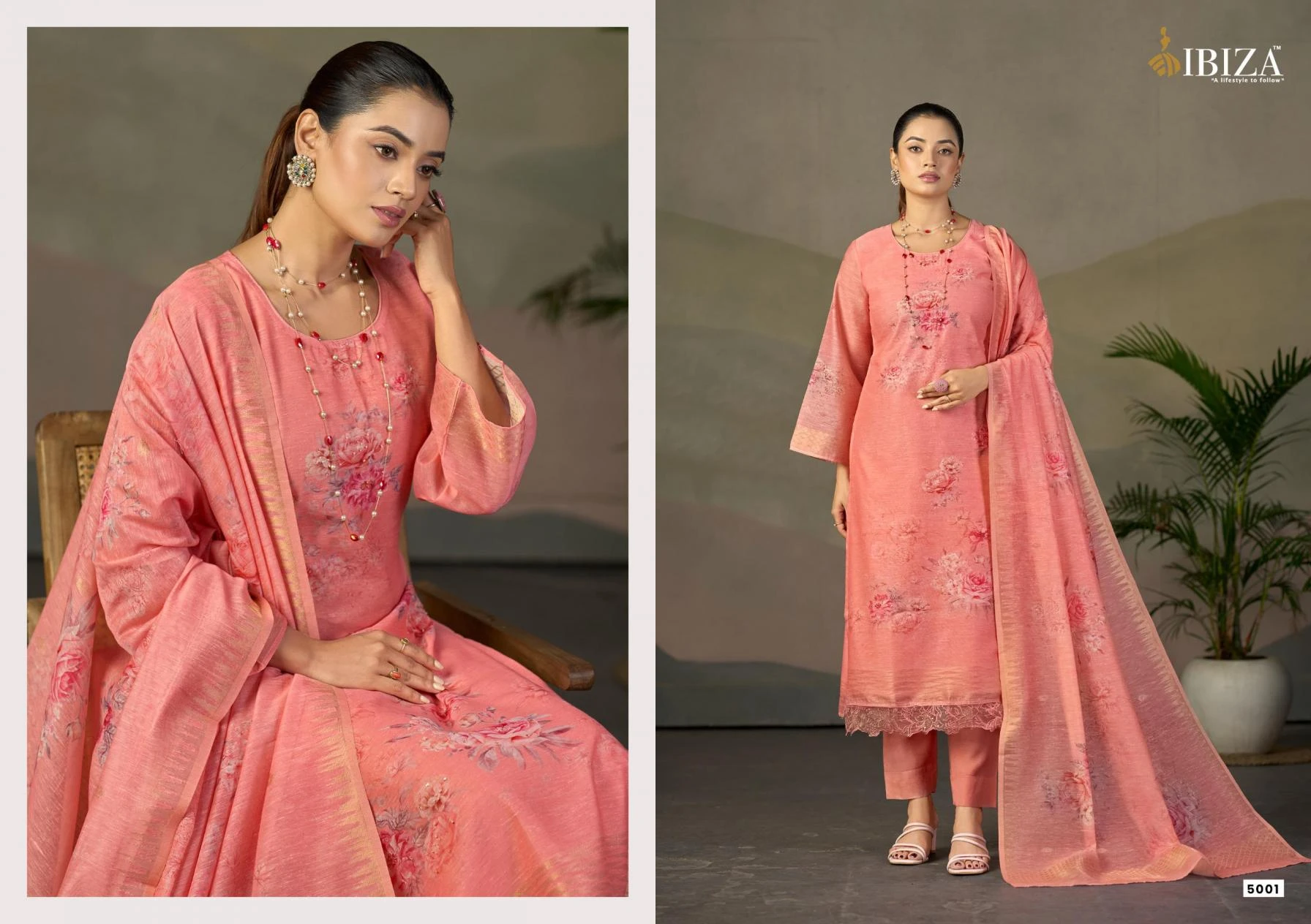 OLIVINE Salwar Suits wholesale LINEN JACQUARD - Ethnicaa thumbnail 5