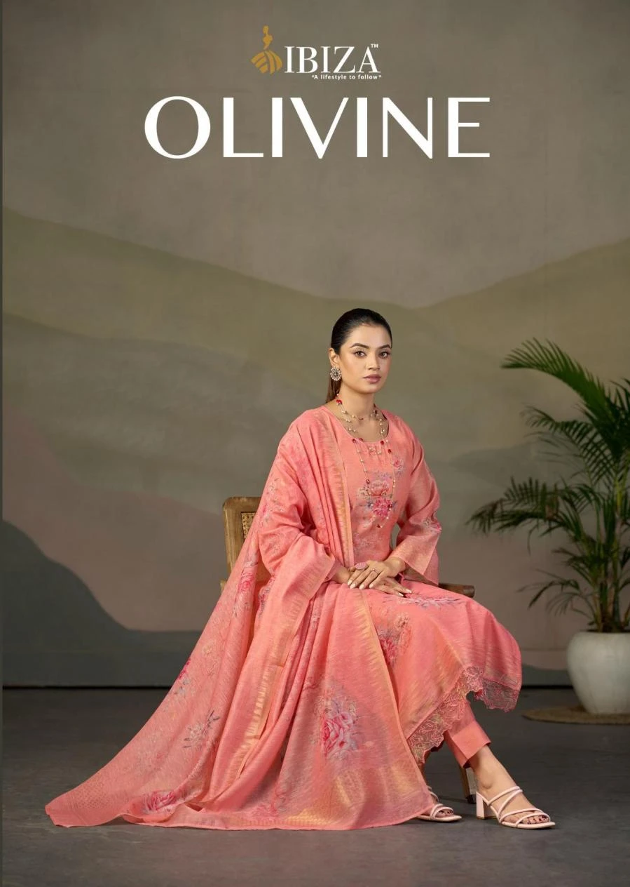 OLIVINE Salwar Suits wholesale LINEN JACQUARD - Ethnicaa