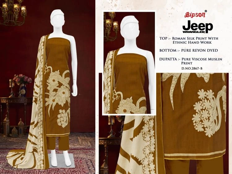 JEEP WRANGLAR 2867 Ethnic Wear wholesale Roman Silk - Ethnicaa thumbnail 5