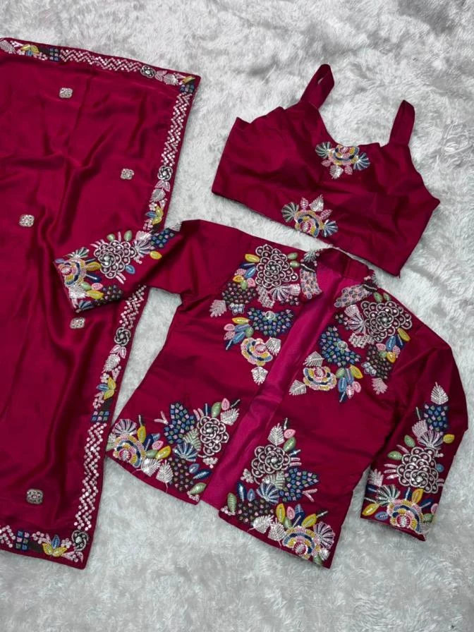 JESSICA Sarees wholesale BSY SATIN - Ethnicaa thumbnail 3