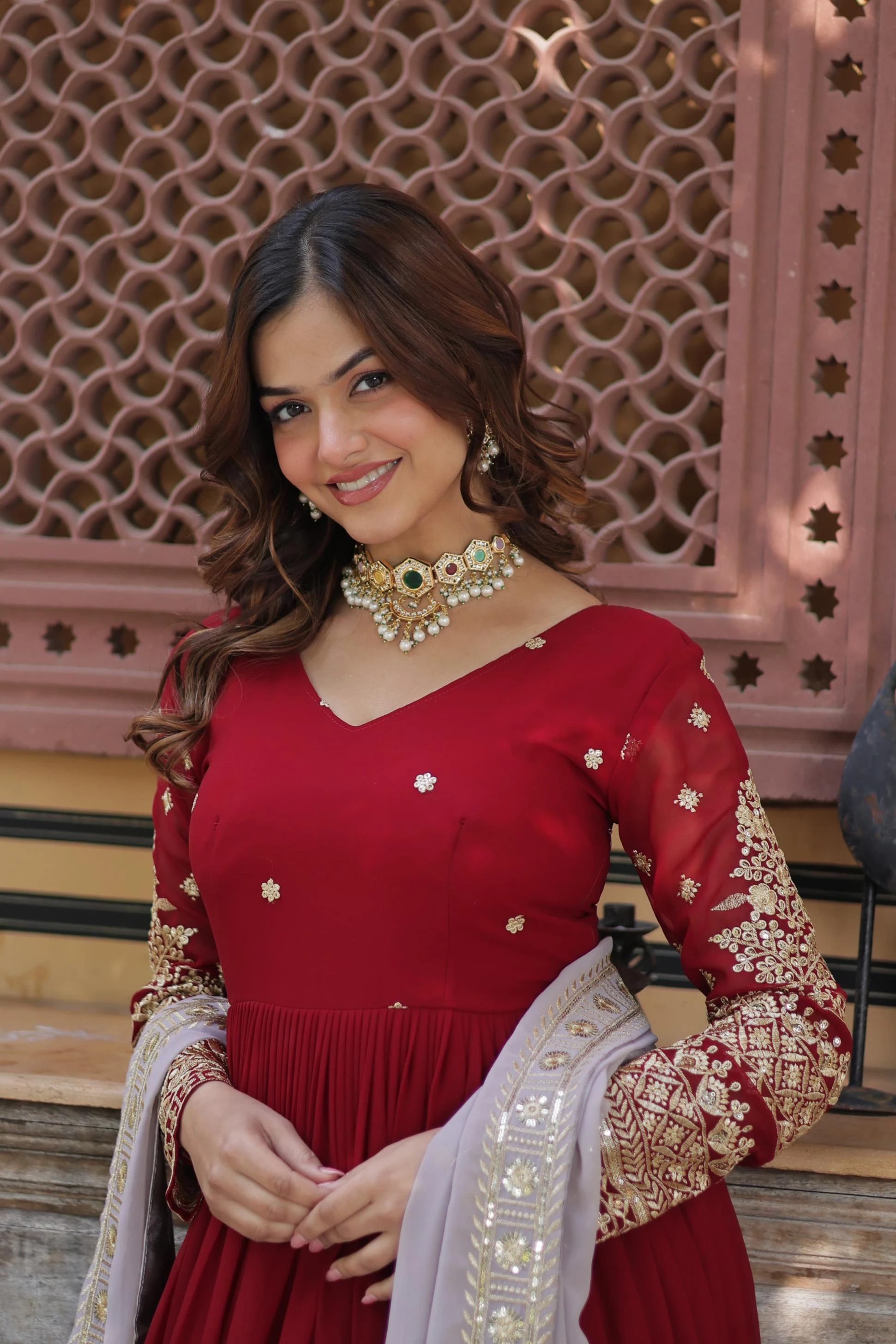 KA 1148 Gown wholesale FAUX BLOOMING - Ethnicaa thumbnail 2