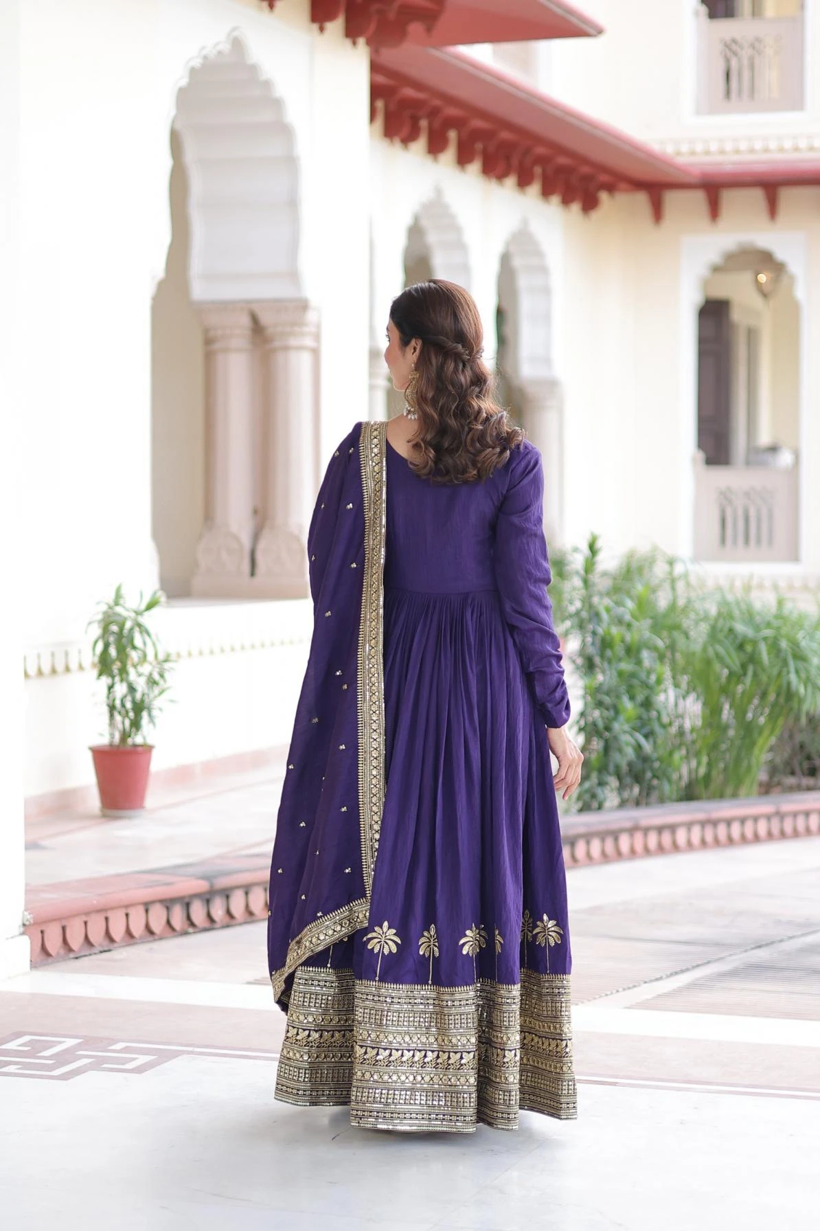 KA 1218 Gown wholesale VICHITRA SILK - Ethnicaa thumbnail 12