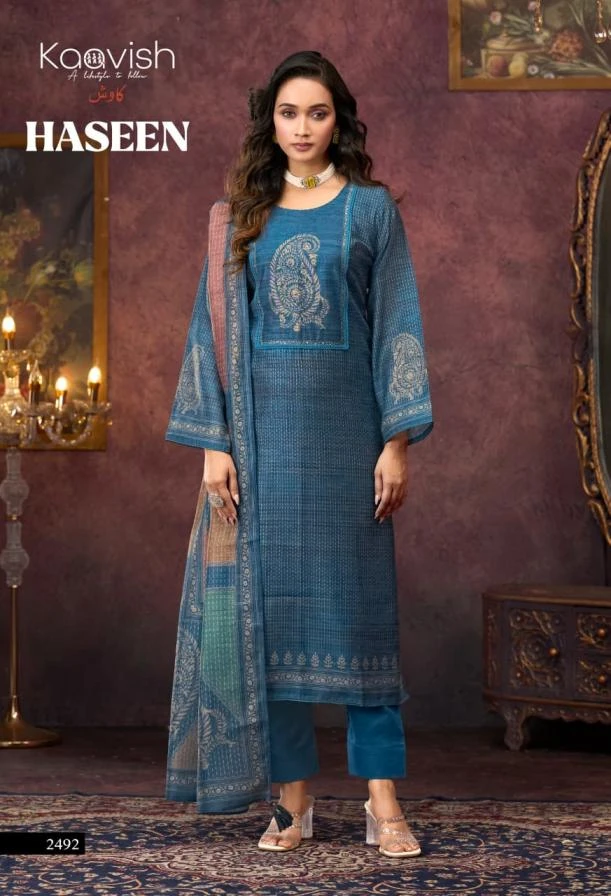 HASEEN Salwar Suits wholesale LINEN - Ethnicaa thumbnail 2