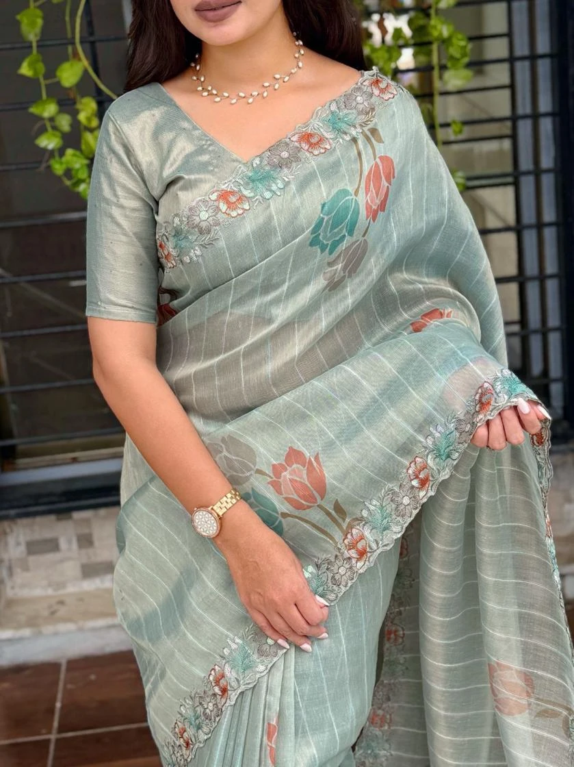 KAISHA Sarees wholesale Tissue Organza - Ethnicaa