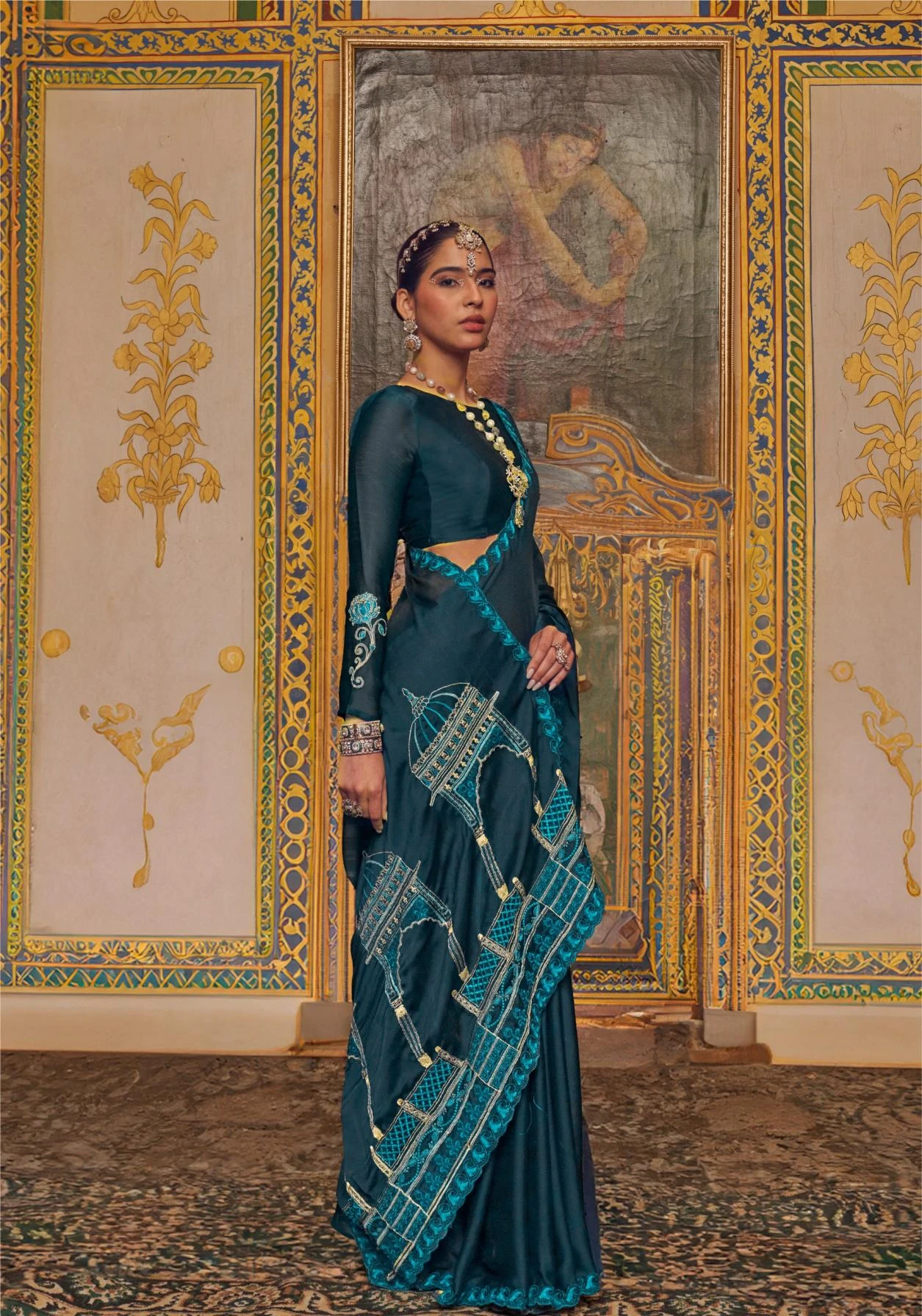 NAME - MANDIR Sarees wholesale SATIN CHIFFON - Ethnicaa thumbnail 10