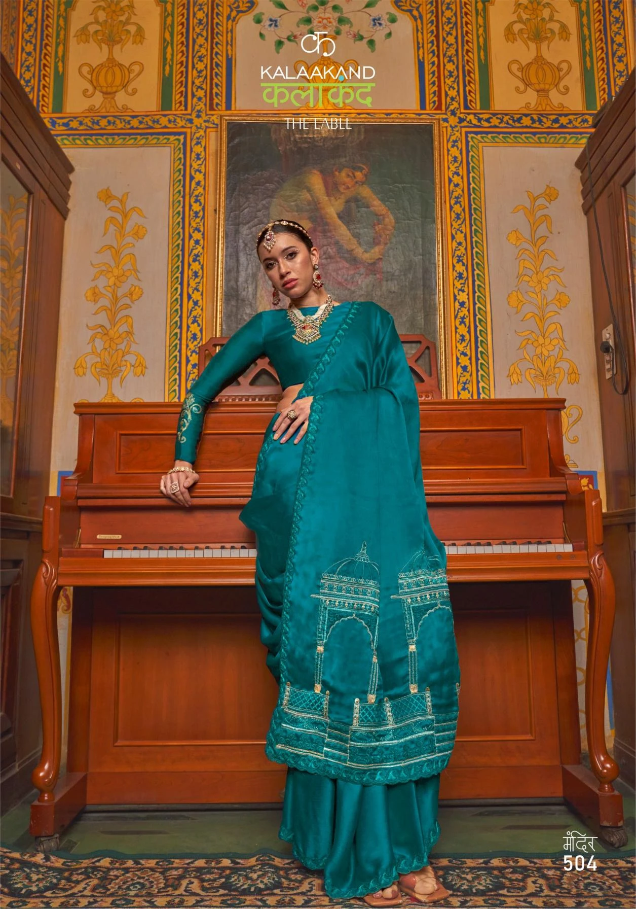 NAME - MANDIR Sarees wholesale SATIN CHIFFON - Ethnicaa thumbnail 15