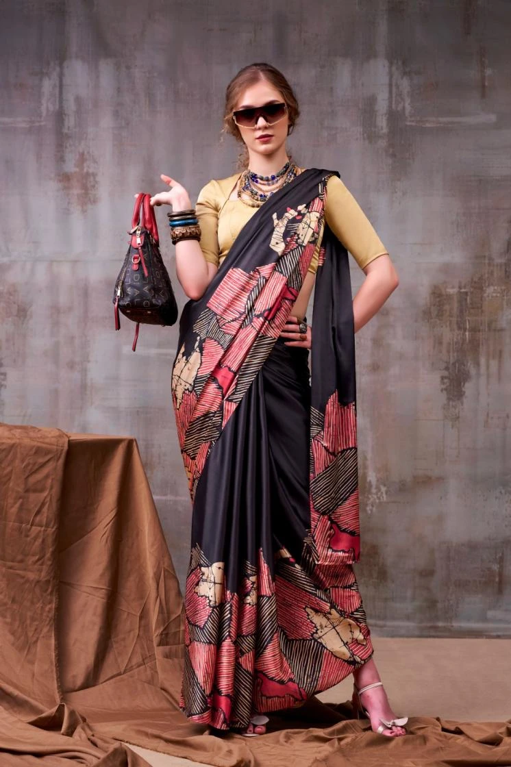 KALYZAA Sarees wholesale SATIN SILK - Ethnicaa thumbnail 12