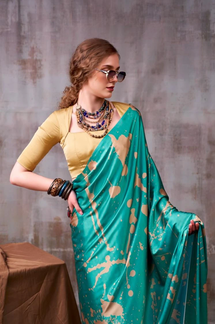 KALYZAA Sarees wholesale SATIN SILK - Ethnicaa thumbnail 7