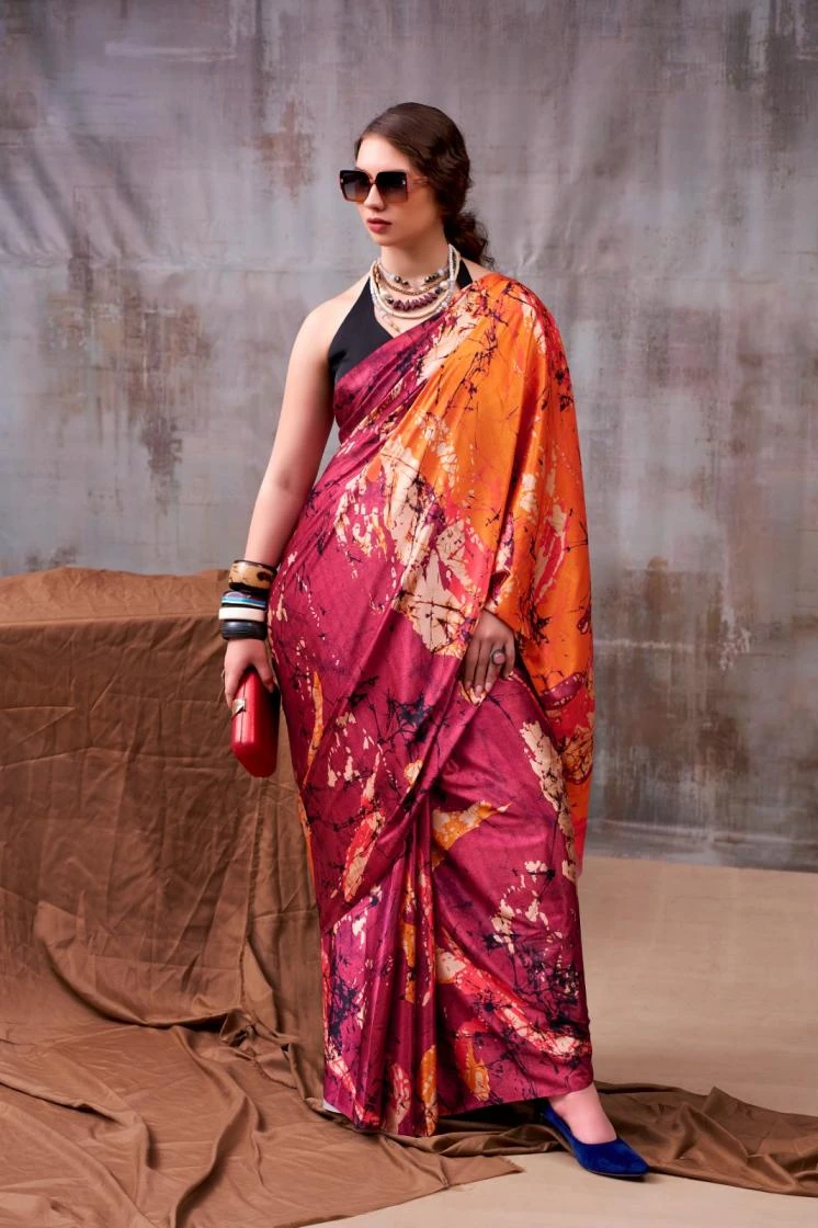 KALYZAA Sarees wholesale SATIN SILK - Ethnicaa thumbnail 9