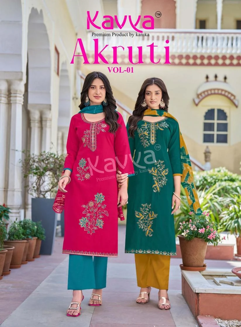 AKRUTI VOL 1 Kurti wholesale Roman Silk - Ethnicaa thumbnail 5