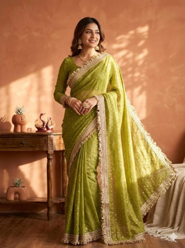 KC 2098 Sarees wholesale MOSS SILK - Ethnicaa thumbnail 18