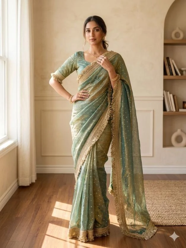 KC 2098 Sarees wholesale MOSS SILK - Ethnicaa thumbnail 9