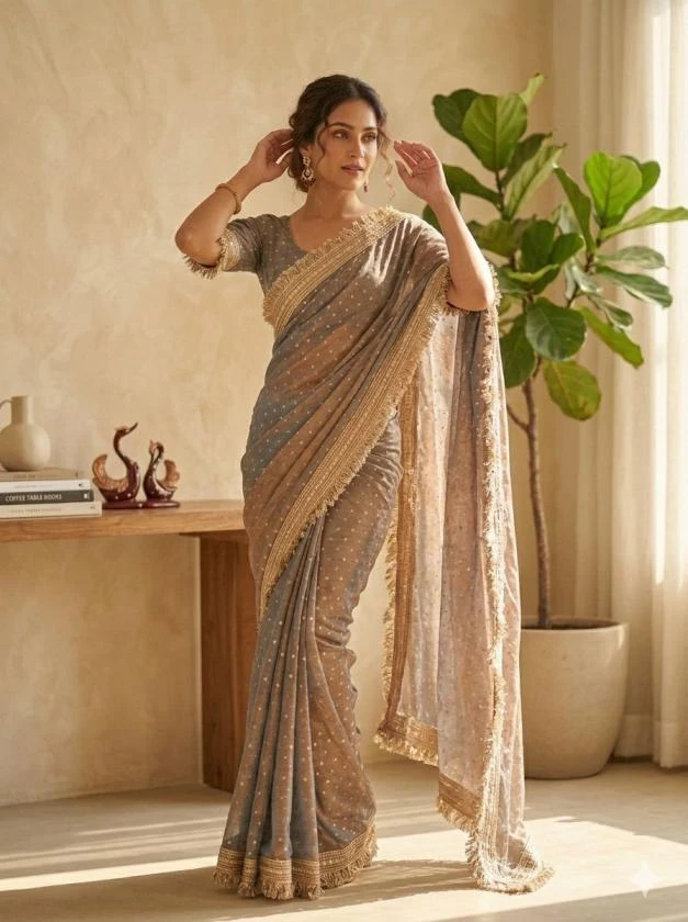 KC 2098 Sarees wholesale MOSS SILK - Ethnicaa thumbnail 5
