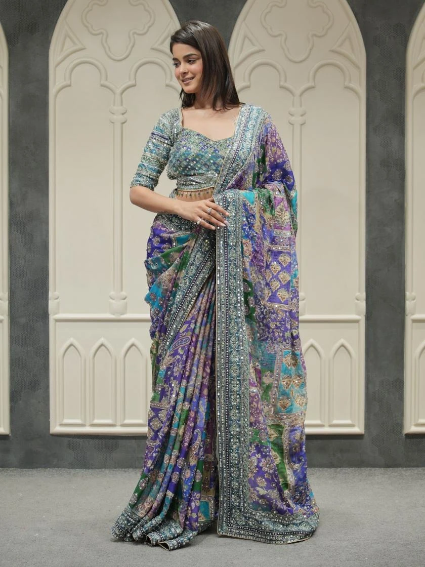 KC 2100 Sarees wholesale CHINON - Ethnicaa thumbnail 18