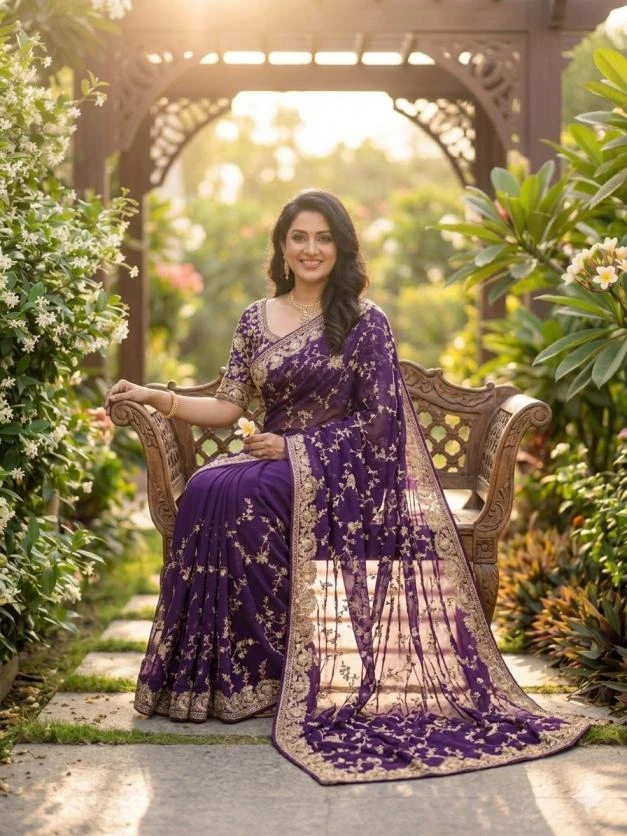 KC 2112 Sarees wholesale Space Silk - Ethnicaa thumbnail 6