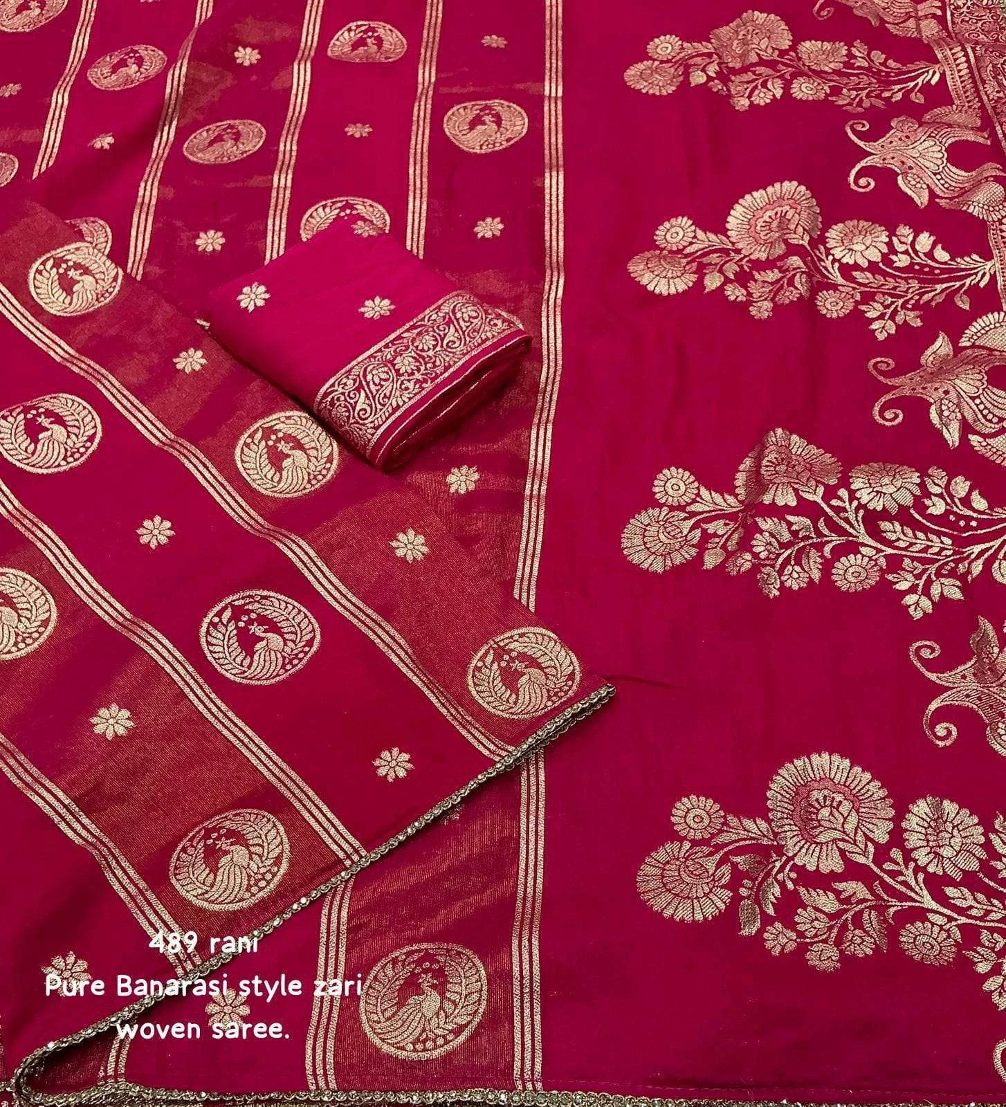 KC 489 Sarees wholesale CHANDERI SILK - Ethnicaa thumbnail 13