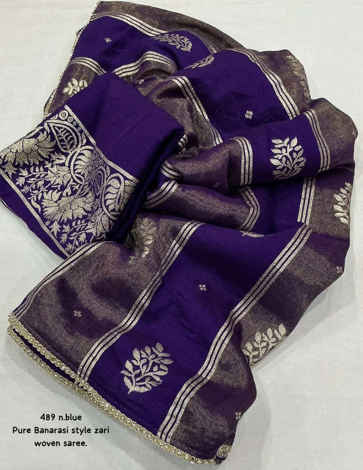 KC 489 Sarees wholesale CHANDERI SILK - Ethnicaa thumbnail 8