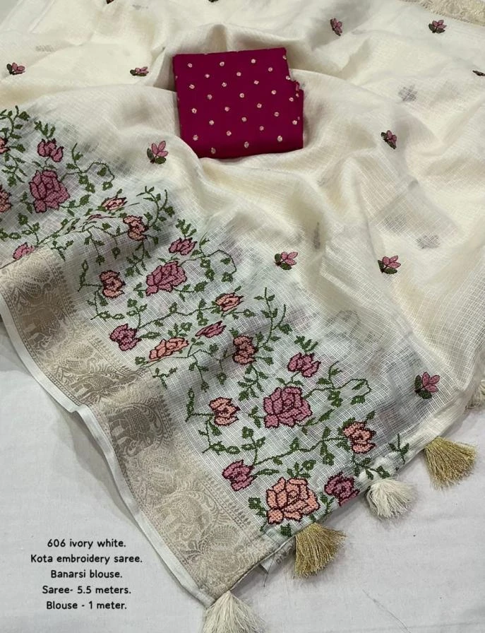 KC 606 Sarees wholesale KOTA DORIA - Ethnicaa thumbnail 3