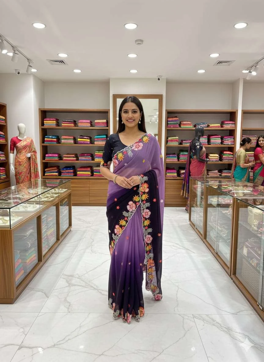 KC 838 Sarees wholesale GEORGETTE - Ethnicaa thumbnail 16