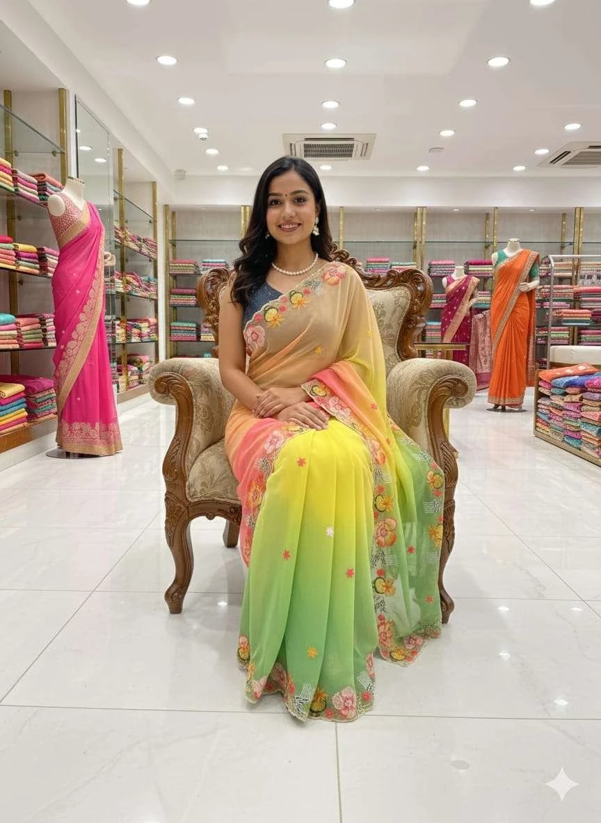 KC 838 Sarees wholesale GEORGETTE - Ethnicaa thumbnail 13