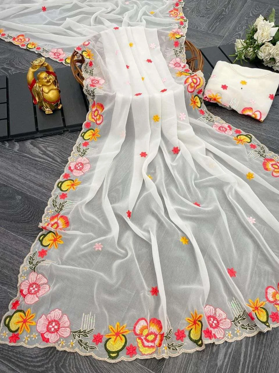 KC 838 Sarees wholesale GEORGETTE - Ethnicaa thumbnail 17